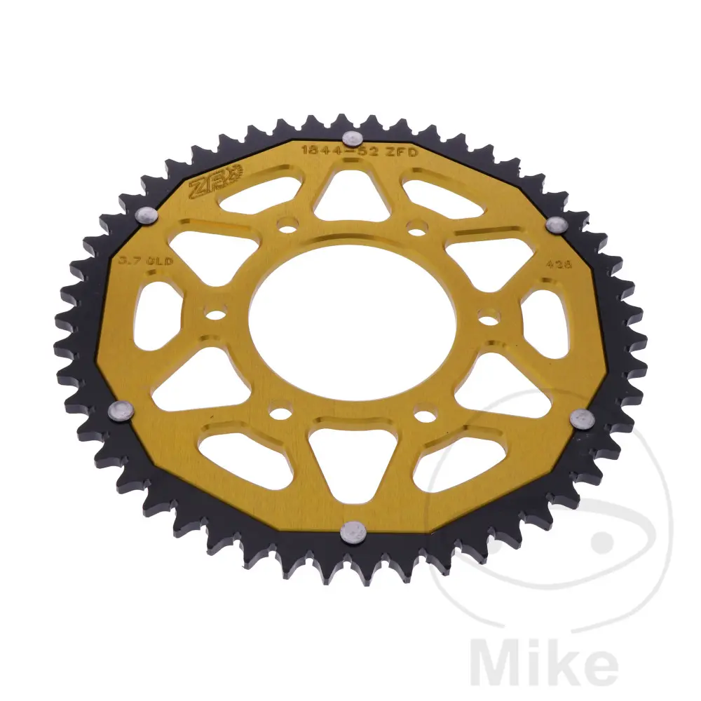 ZF Sprockets rozeta DUA 52Z pro řetěz 428 GO ZF vnitřní průměr 076 rozteč děr 100 YAMAHA MT 125 14-16, MT 125 A  ABS 14-19, MT 125 A  ABS MTN125-A