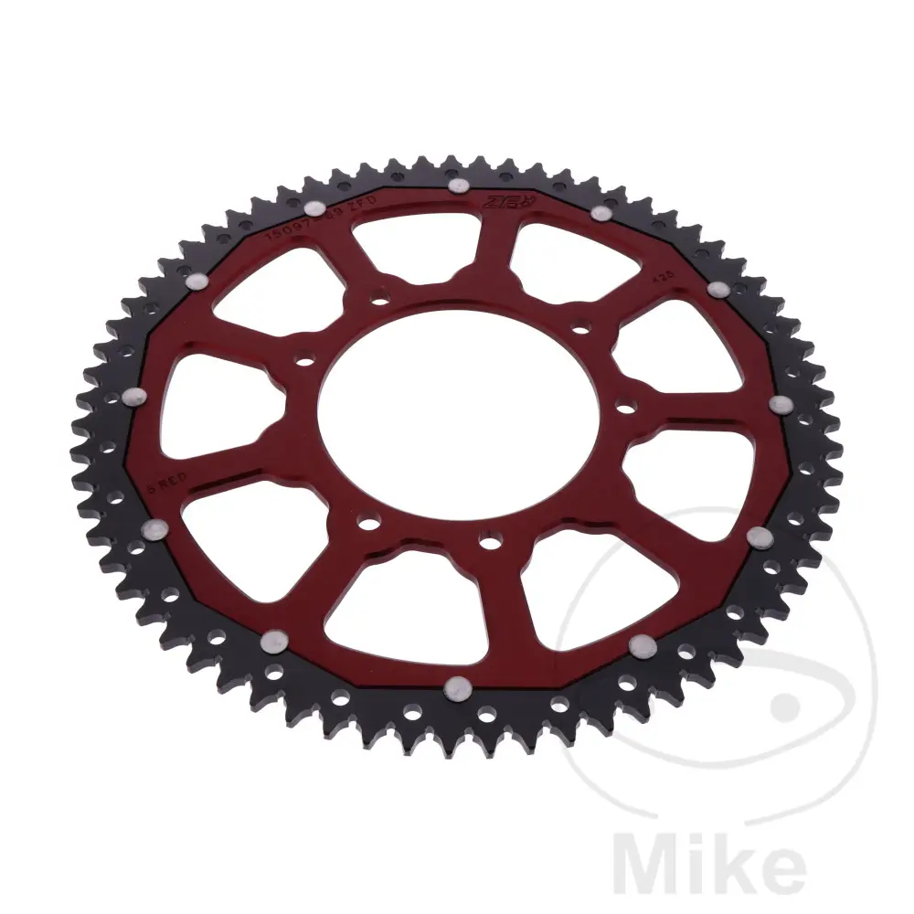 ZF Sprockets rozeta DUA 69Z pro řetěz 428 červená ZF vnitřní průměr 105 rozteč děr 125 APRILIA RX 125 4T  ABS 18-20, RX 125 4T  ABS EURO5 21-24, RX