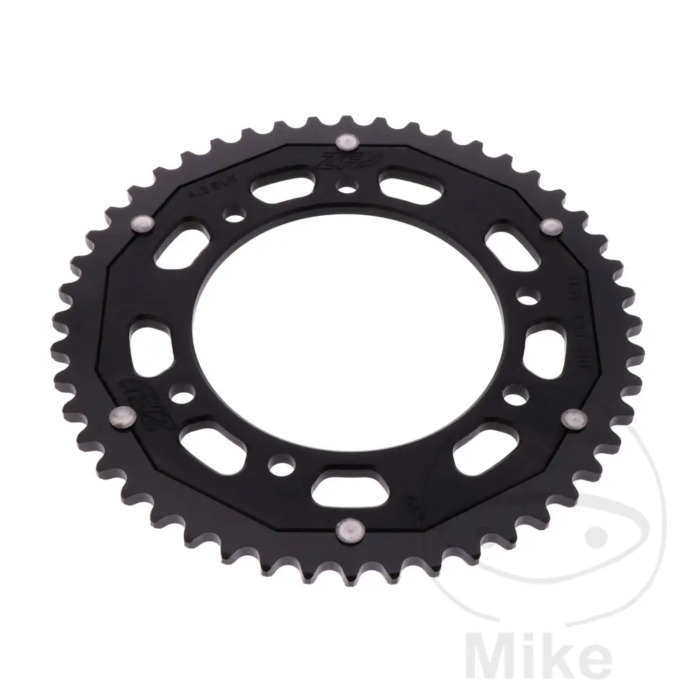 ZF Sprockets rozeta DUA 48Z pro řetěz 420 černá ZF vnitřní průměr 105 rozteč děr 125 APRILIA RX 50 06-10, SX 50 SM 06-11, DERBI SENDA 50 SM DRD 03-04,