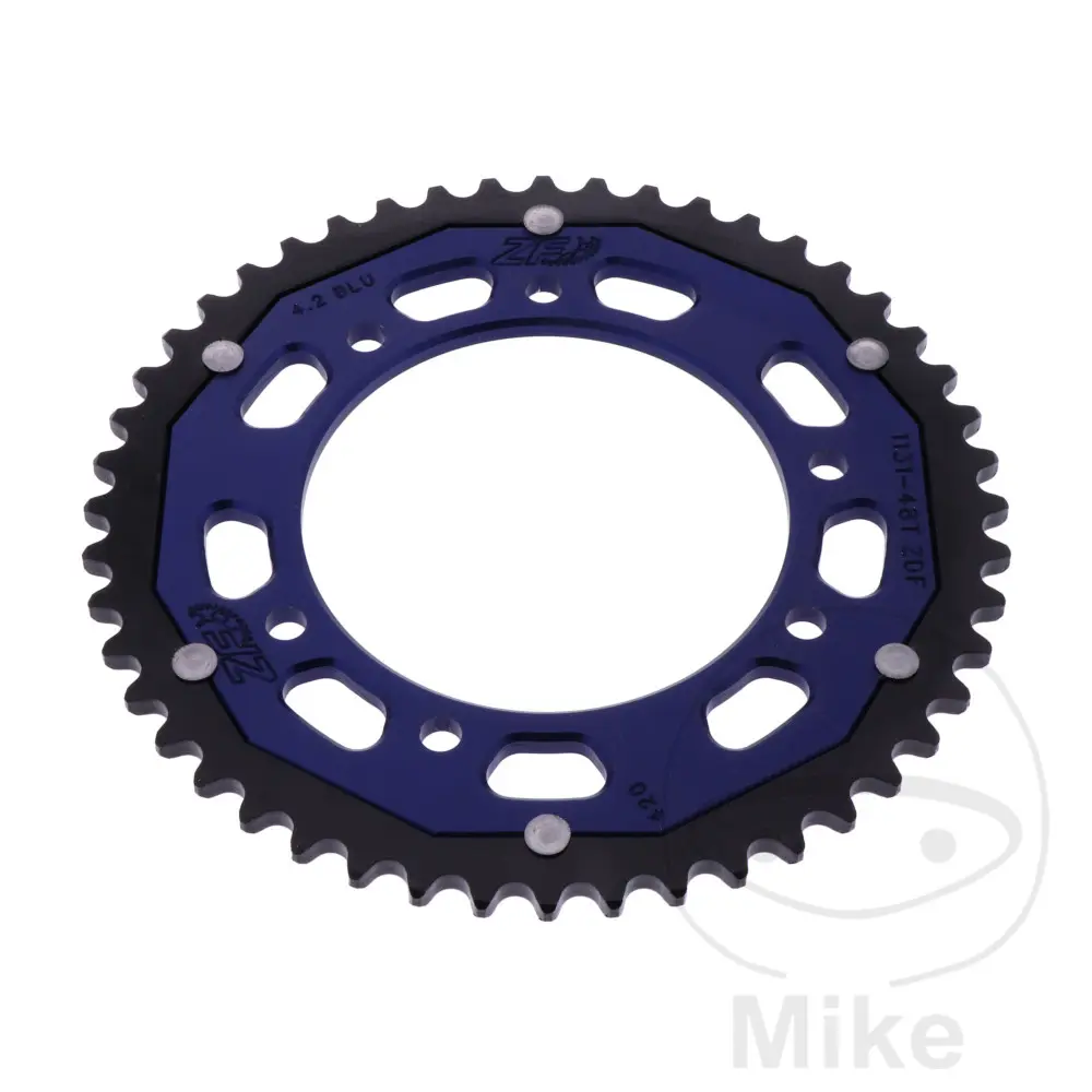 ZF Sprockets rozeta DUA 48Z pro řetěz 420 modrá ZF vnitřní průměr 105 rozteč děr 125 APRILIA RX 50 06-10, SX 50 SM 06-11, DERBI SENDA 50 SM DRD 03-04,