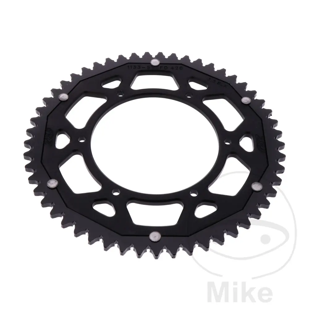ZF Sprockets rozeta DUA 53Z pro řetěz 420 černá ZF vnitřní průměr 108 rozteč děr 123 APRILIA RS 50 /REPLICA 06-10, RS4 50  EURO4 18-19, RS4 50  EURO4