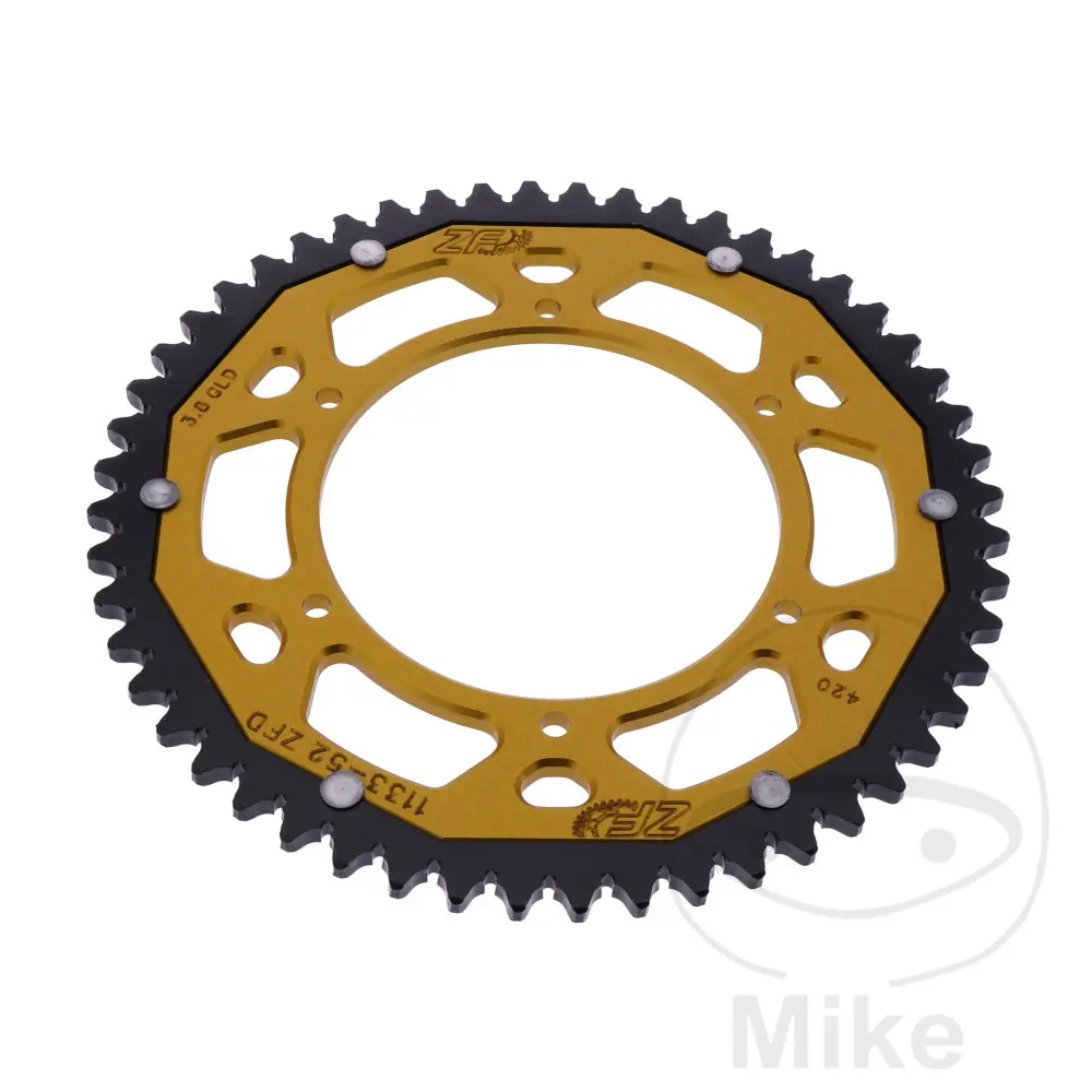 ZF Sprockets rozeta DUA 52Z pro řetěz 420 GO ZF vnitřní průměr 108 rozteč děr 123 APRILIA RS 50 /REPLICA 06-10, RS4 50  EURO4 18-19, RS4 50  EURO4