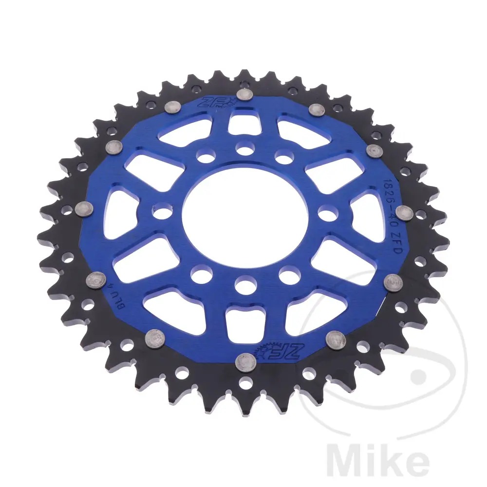 ZF Sprockets rozeta DUA 40Z pro řetěz 520 modrá ZF vnitřní průměr 136 rozteč děr 156 ARCTIC CAT/TEXTRON DVX 400  2WD 04-08, KAWASAKI KFX 400 KSF