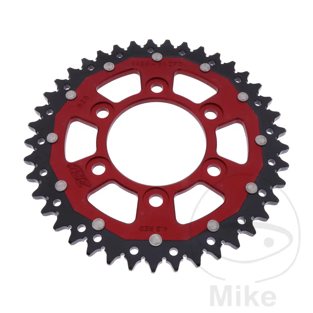 ZF Sprockets rozeta DUA 41Z pro řetěz 525 červená ZF vnitřní průměr 080 rozteč děr 104 KAWASAKI KLZ 1000 VERSYS ABS 12-24, KLZ 1000 SE VERSYS ABS