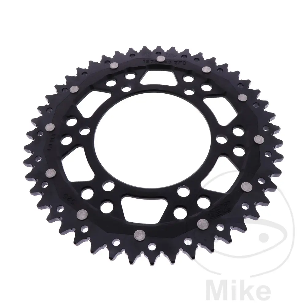 ZF Sprockets rozeta DUA 47Z pro řetěz 525 černá ZF vnitřní průměr 110 rozteč děr 130 SUZUKI GSX-R 600 11-17, GSX-R 600 UF 11-16, GSX-R 600 UE 11-13,