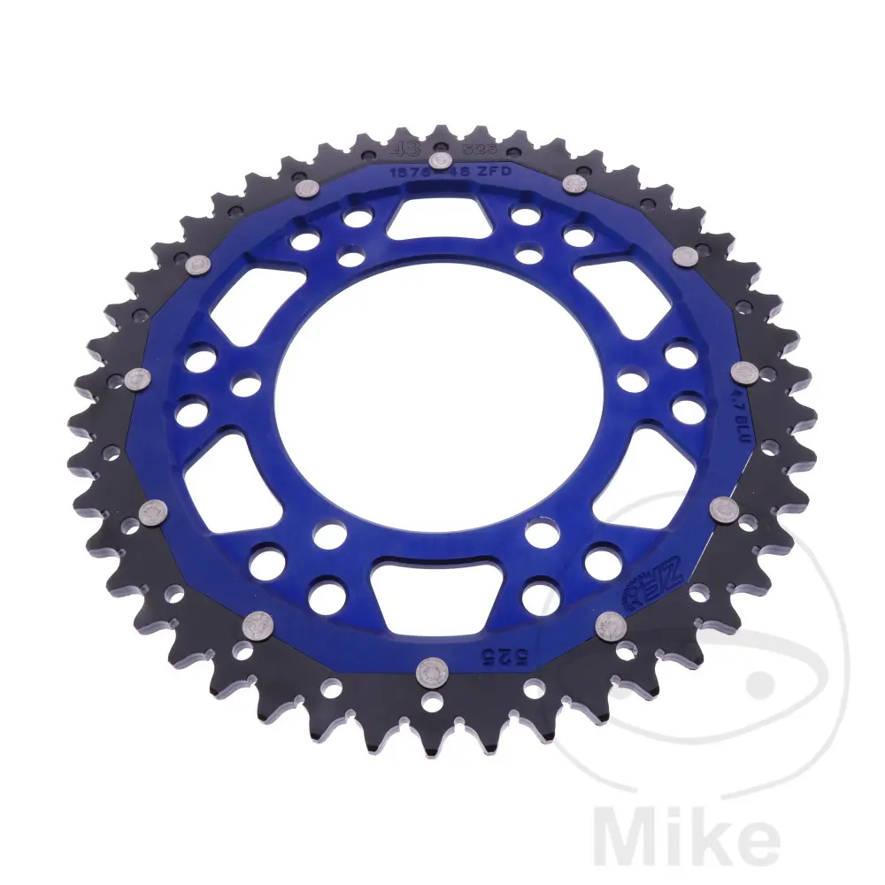 ZF Sprockets rozeta DUA 48Z pro řetěz 525 modrá ZF vnitřní průměr 110 rozteč děr 130 SUZUKI GSX-R 600 11-17, GSX-R 600 UF 11-16, GSX-R 600 UE 11-13,