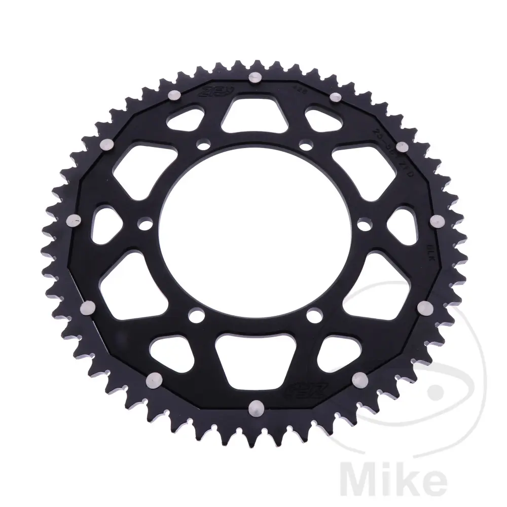 ZF Sprockets rozeta DUA 58Z pro řetěz 428 černá ZF vnitřní průměr 108 rozteč děr 123 APRILIA RS 125 4T  ABS 17-20, RS 125 4T  ABS EURO4 21, RS 125 4T