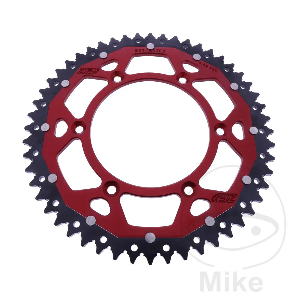 ZF Sprockets rozeta DUA 52Z pro řetěz 520 červená ZF vnitřní průměr 125 rozteč děr 150 BETA ALP 40 350 FARBE ROT 24-25, ALP 40 350 FARBE WEISS 24-25,