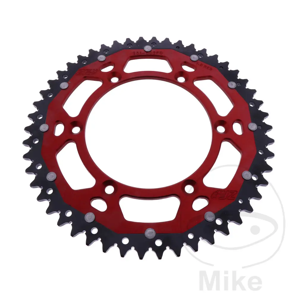 ZF Sprockets rozeta DUA 48Z pro řetěz 520 červená ZF vnitřní průměr 130 rozteč děr 150 FANTIC XE 125 2T 20-25, XE 300 2T IE ENDURO ABS 24, XEF 250 4T