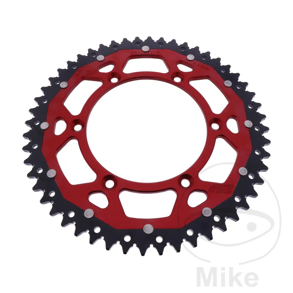 ZF Sprockets rozeta DUA 52Z pro řetěz 520 červená ZF vnitřní průměr 130 rozteč děr 150 FANTIC XE 125 2T 20-25, XE 300 2T IE ENDURO ABS 24, XEF 250 4T