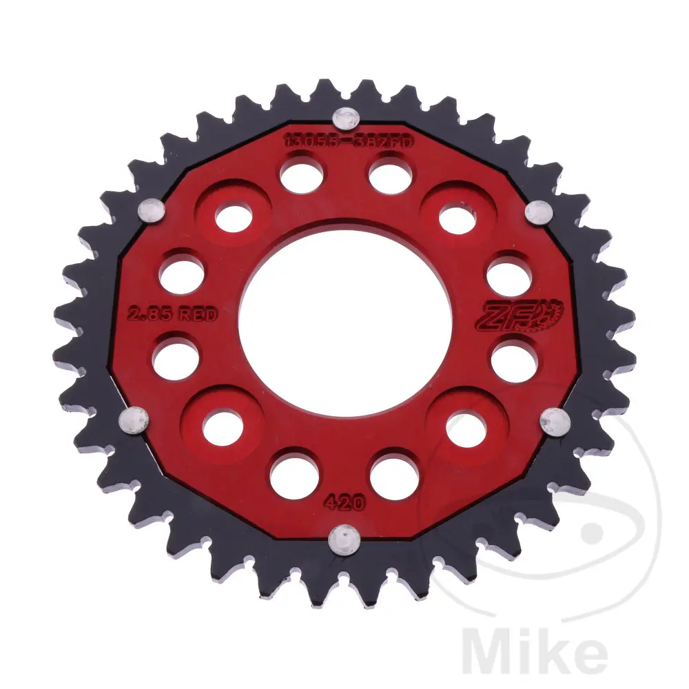 ZF Sprockets rozeta DUA 38Z pro řetěz 420 červená ZF vnitřní průměr 058 rozteč děr 090 HONDA MSX 125 A GROM ABS 21-24, Z 125 MA MONKEY ABS 22-25 ( )