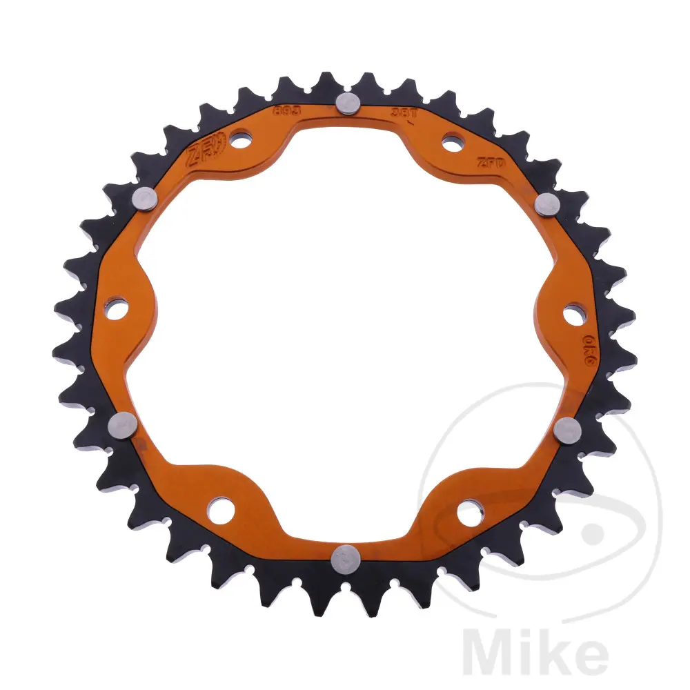 ZF Sprockets rozeta DUA 38Z pro řetěz 525 černá ZF vnitřní průměr 153 rozteč děr 155 KTM BRABUS 1300 R  ABS EURO5 22, BRABUS 1300 R EDITION ABS EURO5