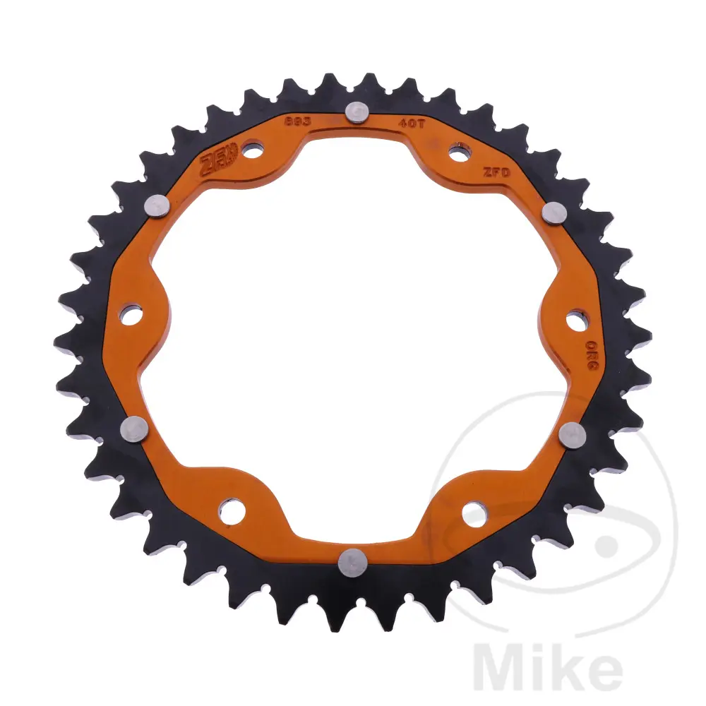 ZF Sprockets rozeta DUA 40Z pro řetěz 525 černá ZF vnitřní průměr 153 rozteč děr 155 KTM BRABUS 1300 R  ABS EURO5 22, BRABUS 1300 R EDITION ABS EURO5
