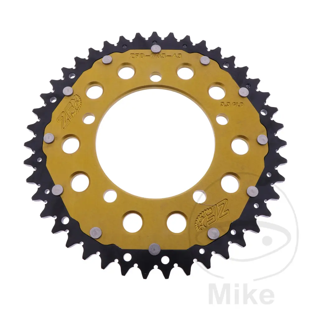 ZF Sprockets rozeta DUA 43Z pro řetěz 520 GO ZF vnitřní průměr 100 rozteč děr 120 APRILIA RS 125 EXTREMA/REPLICA 95-12, RS 125 EXTREMA/REPLICA 80 KM/H