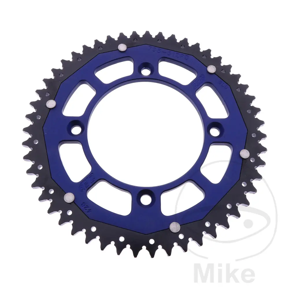 ZF Sprockets rozeta DUA 51Z pro řetěz 428 modrá vnitřní průměr 100 rozteč děr 120 YAMAHA YZ 85 LW  19/16 PALCŮ 02-19, YZ 85 LW  19/16 ZOLL 20-26 ( )