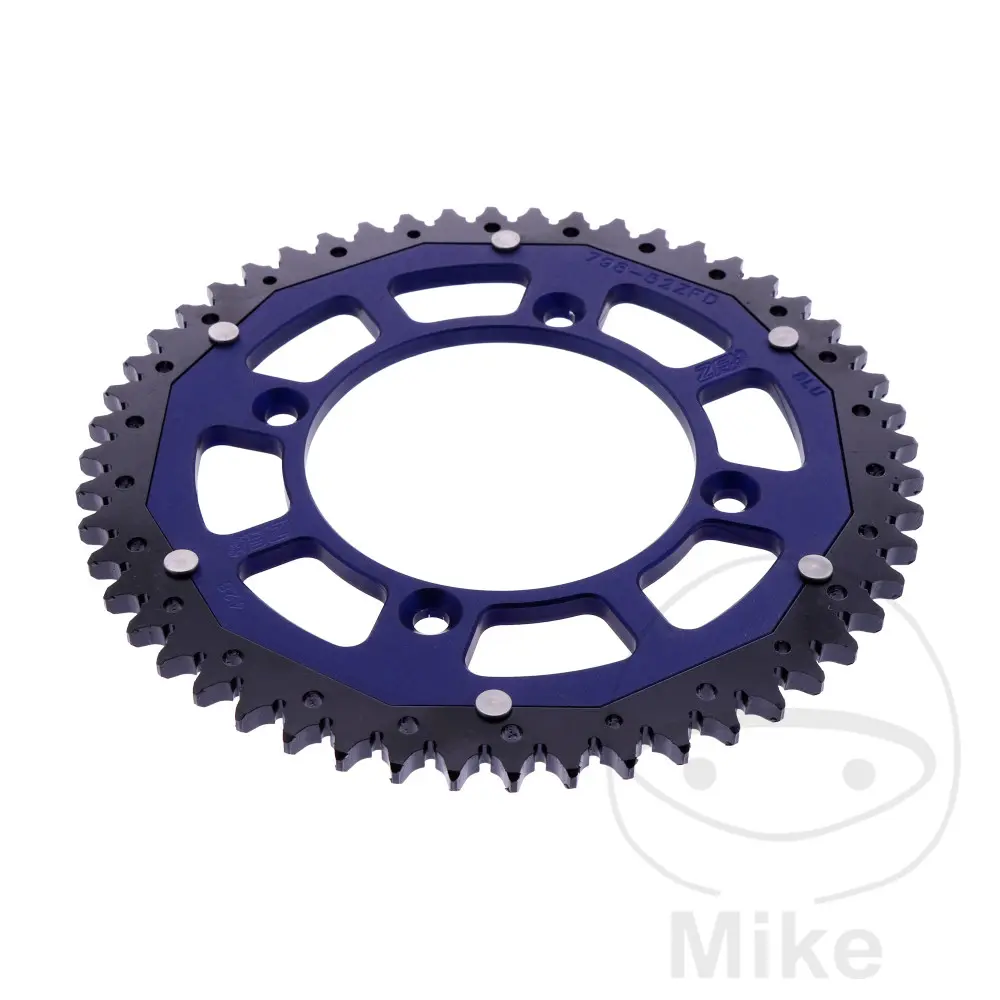ZF Sprockets rozeta DUA 52Z pro řetěz 428 modrá vnitřní průměr 100 rozteč děr 120 YAMAHA YZ 85 LW  19/16 PALCŮ 02-19, YZ 85 LW  19/16 ZOLL 20-26 ( )