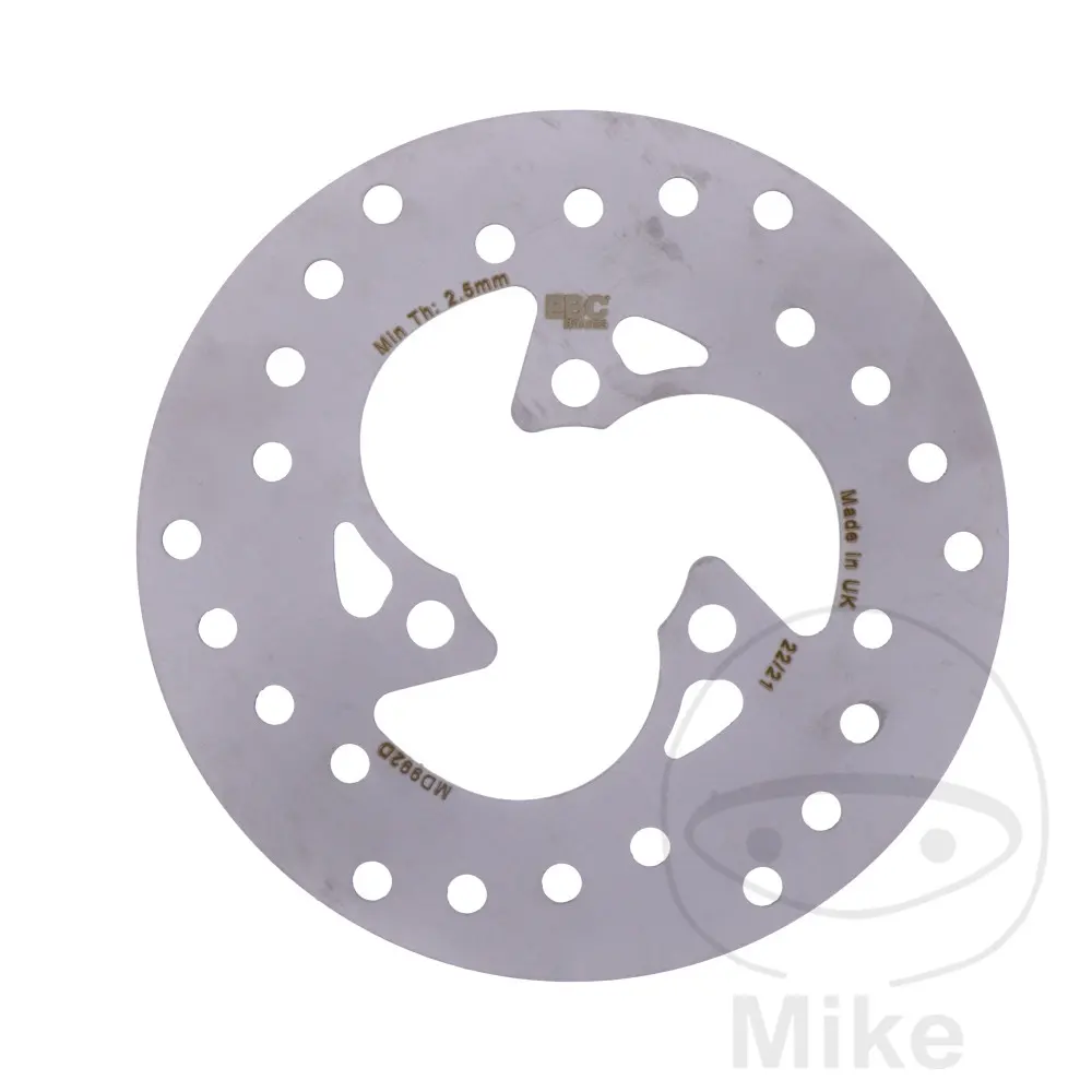 EBC brzdový kotouč EBC PEUGEOT LUDIX 50 1 DT SNAKE 10 ZOLL 04-07, LUDIX 50 2 DT SNAKE NAKED 10 PALCŮ 08-11, LUDIX 50 1 DT TREND 10 PALCŮ 04-07
