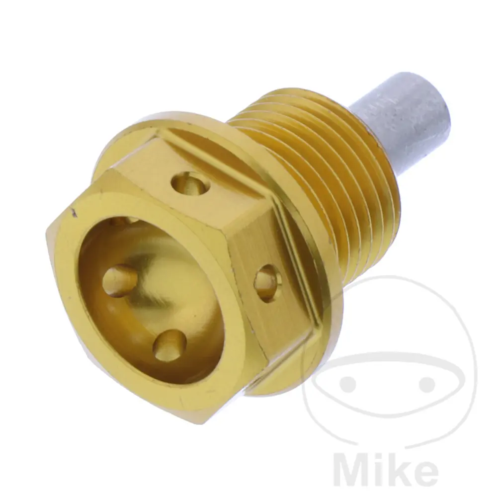 JMP šroub výpust oleje MAG BO M14X1.25 mm 12 mm Alu Racing gold AJP PR7 650 18-20, PR7 650 EURO5 21-24, PR7 650 GOLD EDITION EURO5 24, CAGIVA