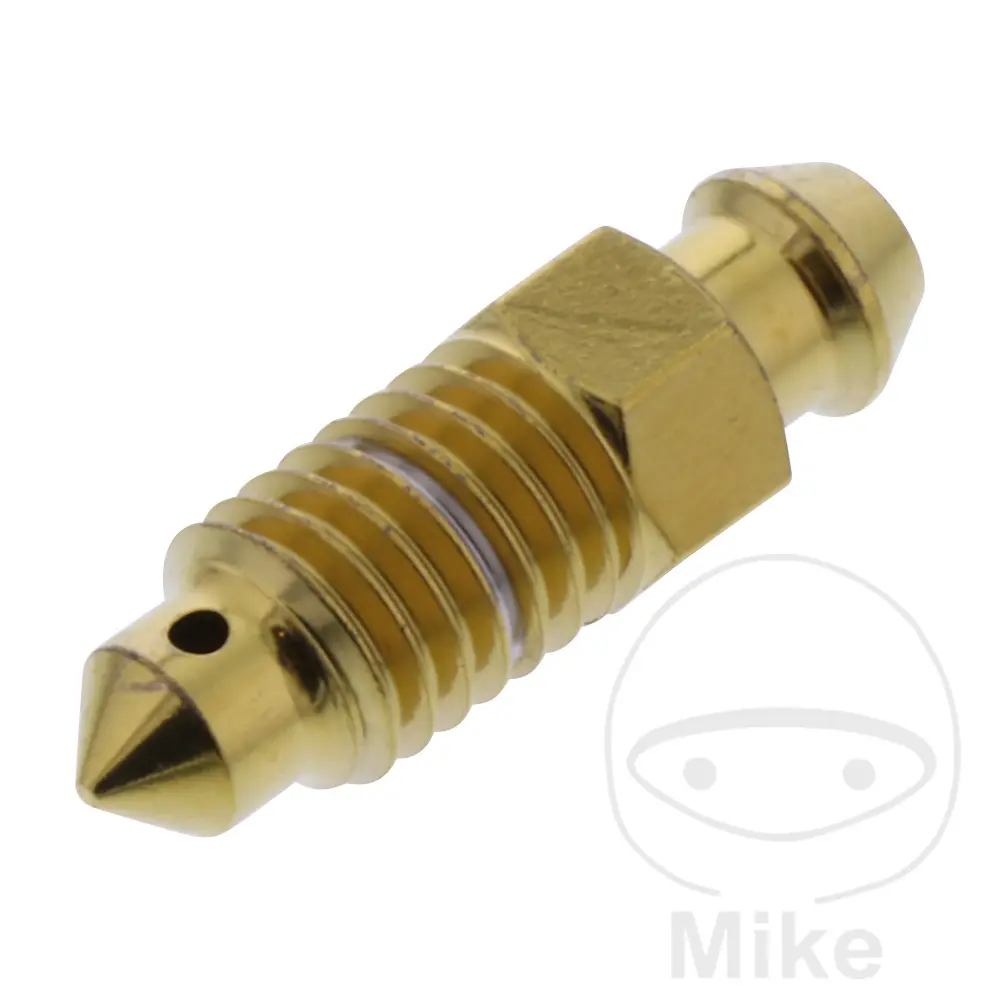 JMP odvzdušňovací šroub M8X1.25 mm nerez V4A zlatý APRILIA AMICO 50 GL 96-99, AMICO 50 SPORT 92-93, ARRECIFE 125 04-06, ARRECIFE 200 04-06, ARRECIFE