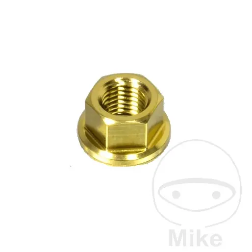 JMP matka řetězového kolečka M10 x 1.25 mm nerez V4A zlatý APRILIA DORSODURO 900  ABS 17-21, RS 457  ABS 24-25, RS 660  ABS 22-25, RS 660 EXTREMA ABS