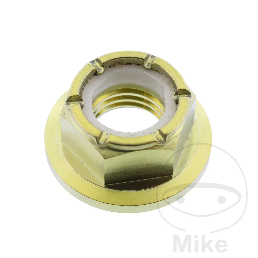 JMP vázací matka M10 x 1.25 mm Titan zlatý APRILIA DORSODURO 900  ABS 17-21, RS 457  ABS 24-25, RS 660  ABS 22-25, RS 660 EXTREMA ABS 23-24, RS 660