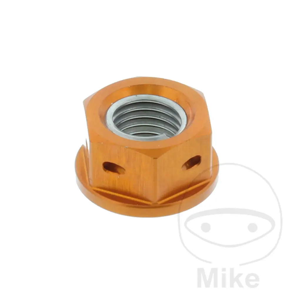 JMP matka řetězového kolečka M10 x 1.25 mm Alu Racing oranžový APRILIA DORSODURO 900 ABS 17-21, RS 457 ABS 24-25, RS 660 ABS 22-25, RS 660 EXTREMA