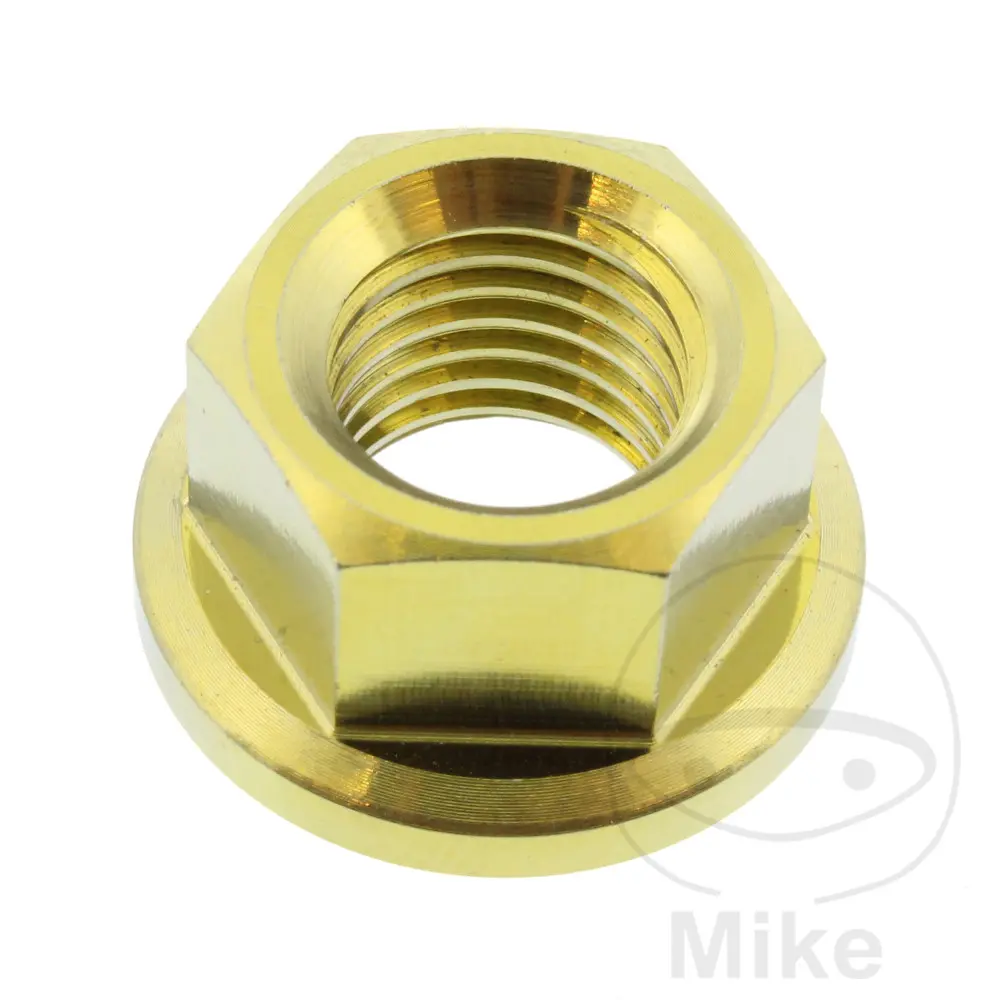 JMP matka řetězového kolečka M10 x 1.25 mm Titan zlatý APRILIA DORSODURO 900  ABS 17-21, RS 457  ABS 24-25, RS 660  ABS 22-25, RS 660 EXTREMA ABS