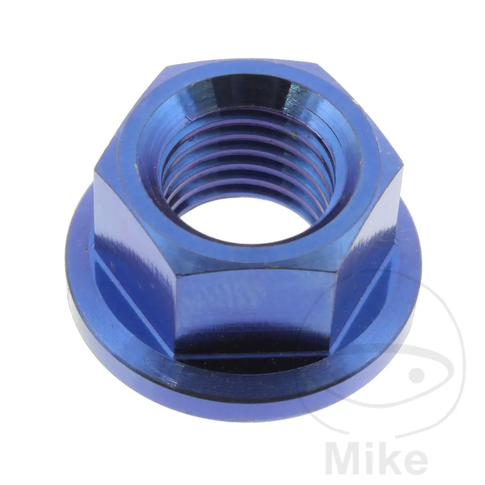 JMP matka řetězového kolečka M10 x 1.25 mm Titan modrý APRILIA DORSODURO 900  ABS 17-21, RS 457  ABS 24-25, RS 660  ABS 22-25, RS 660 EXTREMA ABS