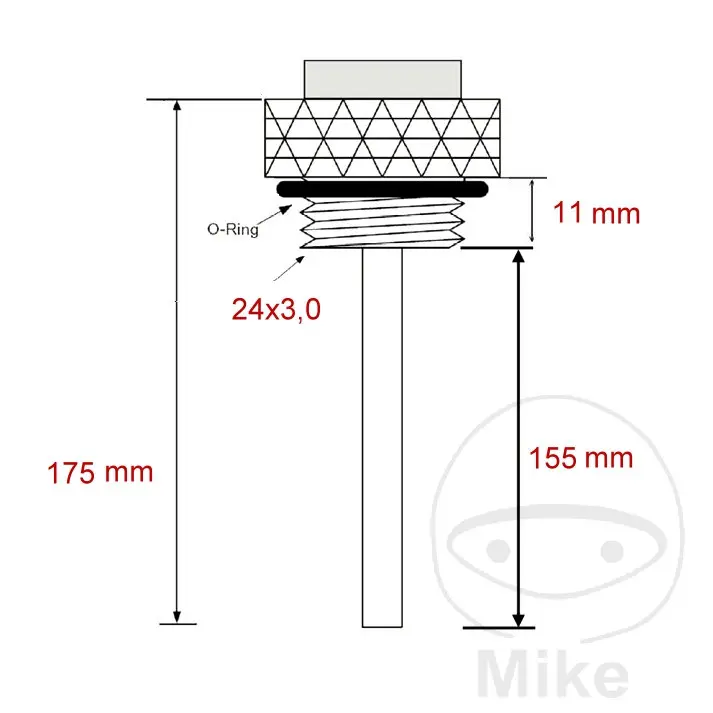 JMP ukazatel teploty oleje 24X3MM HONDA CB 400 N EURO 78-85, CB 400 T 77-78, CB 450 N 85, CB 750 F BOL D´OR 80-82, CB 750 F2 BOL D´OR 82, CB 900 F BOL