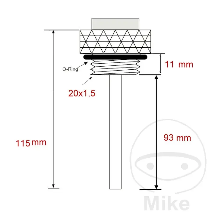 JMP ukazatel teploty oleje 20X1.5 mm BETA ALP 40 350 04-13, SUZUKI DR 750 SU BIG 88-89, DR 750 S BIG 88-89, DR 800 SU BIG 90-99, DR 800 S BIG 90-99,