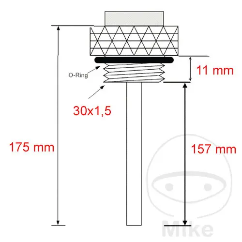 JMP měrka teploty oleje M 30X1.5 mm SUZUKI GS 450 SU 88, GS 450 S 80-88, GS 450 EU  LITÁ KOLA 88, GS 450 E  LITÁ KOLA 88, GS 450 L 80-83, GS 450  KOLO