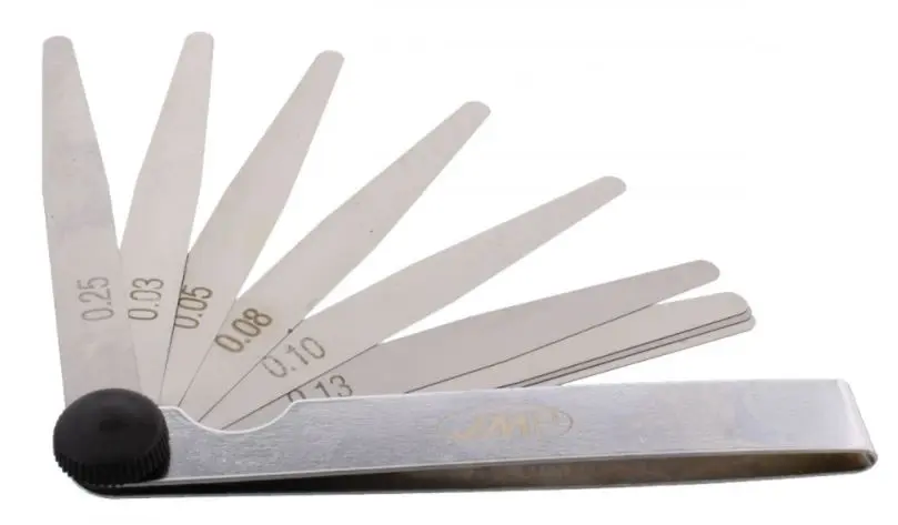 Ventilové - spárové měrky, 0.03 - 0.25 mm, 9 listů