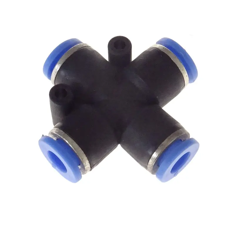 Rychlospojky hadicové křížové - roztrojky, různé průměry, plast, Velikost: 8 mm