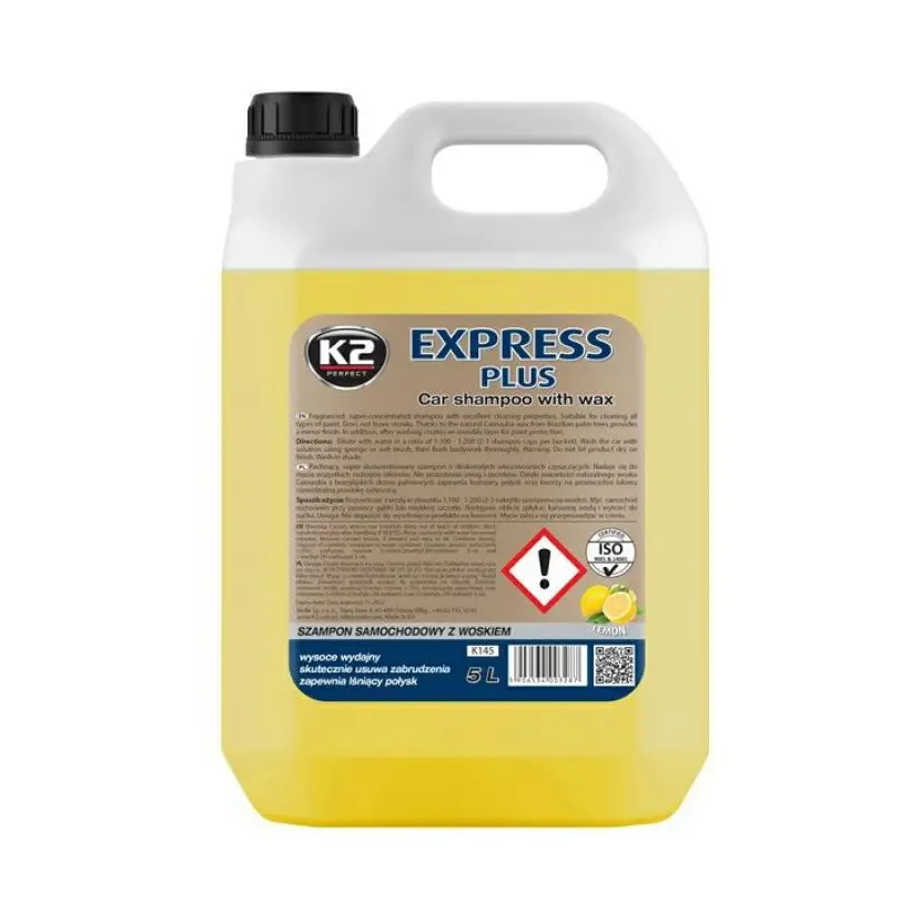 K2 K145 EXPRESS PLUS 5 l - šampon s voskem karnauba