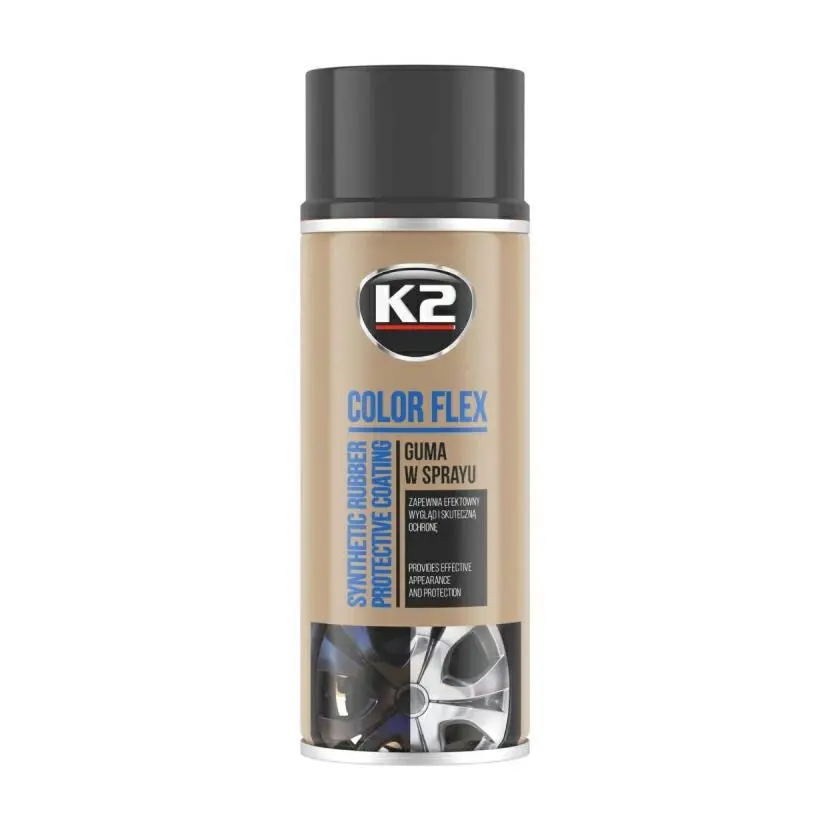K2 COLOR FLEX 400 ml ČERNÁ MATNÁ - ochranný nátěr ze syntetického kaučuku