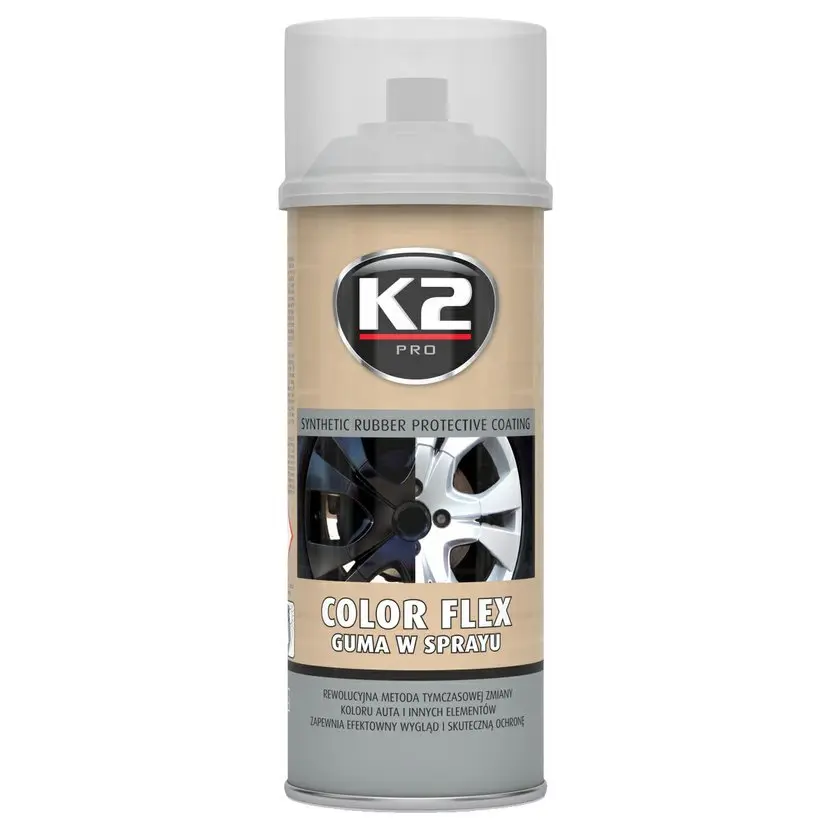 K2 COLOR FLEX 400 ml ČIRÁ - ochranný nátěr ze syntetického kaučuku