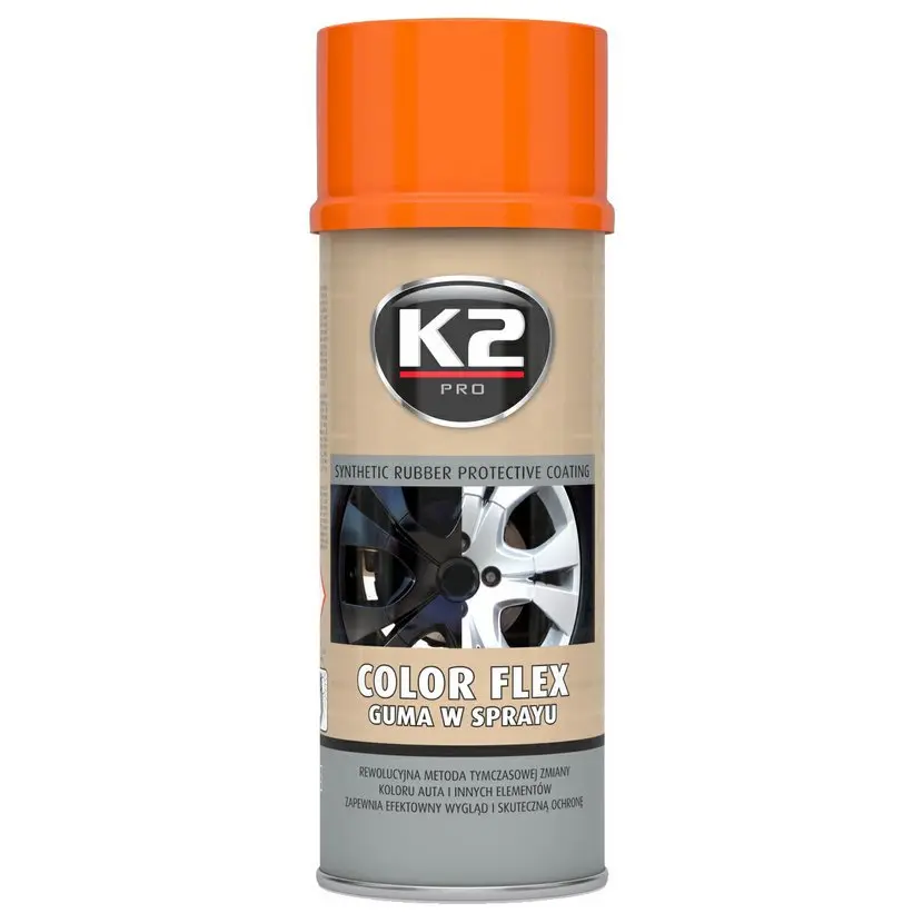 K2 COLOR FLEX 400 ml ORANŽOVÁ - ochranný nátěr ze syntetického kaučuku