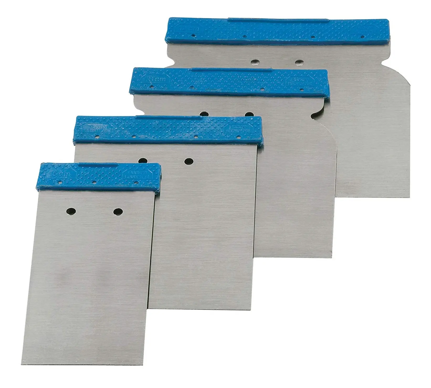 Špachtle japonské lakýrnické, šířka 5 - 12 cm, kovové, 4 ks - SW Stahl