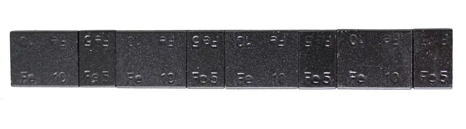 Samolepící závaží 4x5 g a 4x10 g, černý lak, Počet kusů: 100