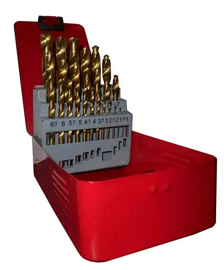 Vrtáky HSS TiN do kovu, 1,0-13 mm, sada 25 ks