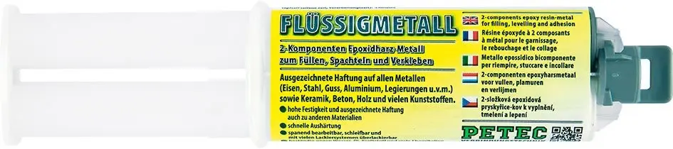 Dvoukomponentní lepící tmel tekutý kov 25 ml PETEC 97425 97425