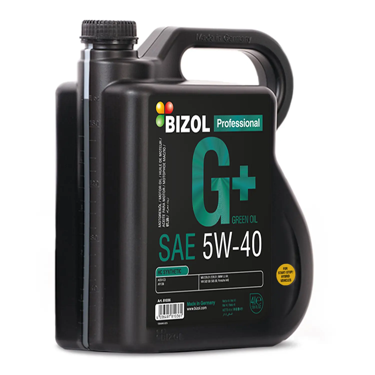 Motorový olej Bizol Green Oil+ 5W-40, 4L