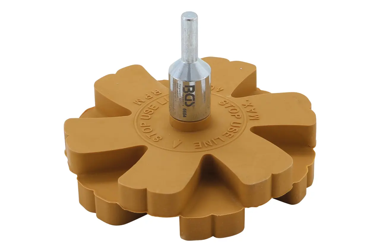 Kotouč lamelový gumový Wave, pro odstranění fólie, průměr 88 mm, stopka 6 mm - BGS 6654