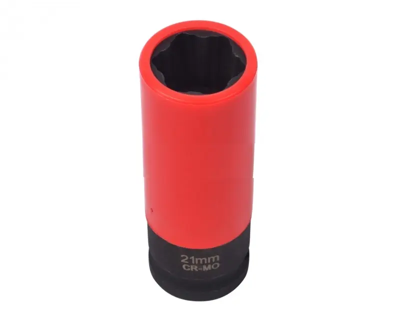 Nástrčná hlavice pro rázové utahováky, 1/2", 21 mm, s krytkou na ALU - QUATROS QS90799