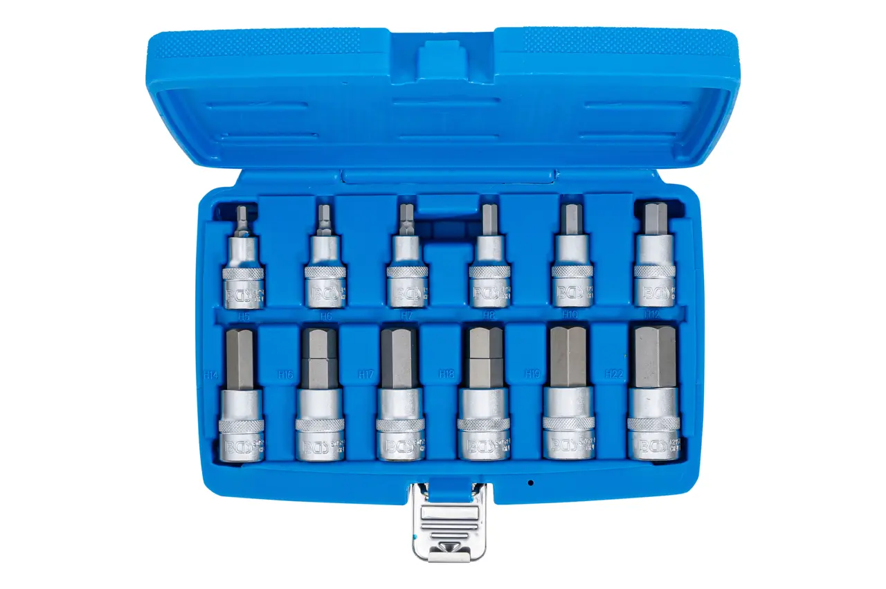 Hlavice zástrčné s bitem imbus 1/2" 5-22mm (12ks)- BGS 5052