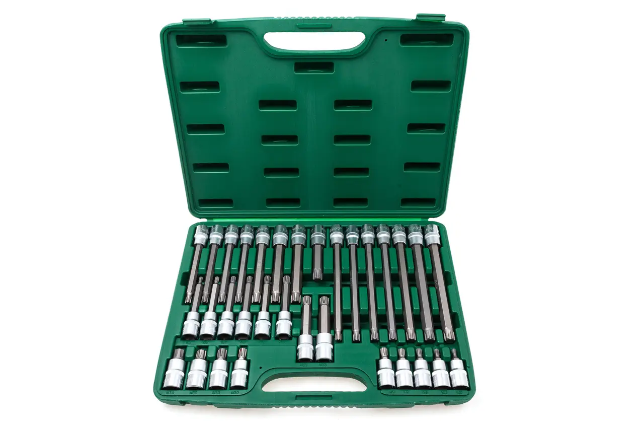Sada zástrčných hlavic RIBE, 1/2", velikosti M5-M14, 32 kusů - JONNESWAY S63H4132S