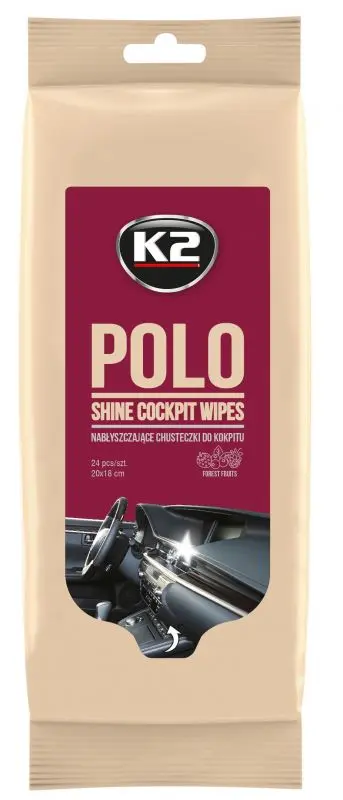 K2 POLO SHINE Ubrousky na palubní desku a plasty, 24ks - Lesklý efekt