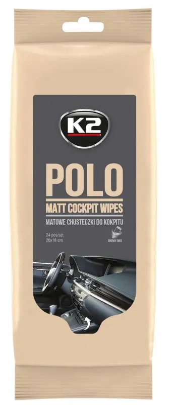 K2 POLO MATT Ubrousky na palubní desku a plasty, 24ks - Matný efekt