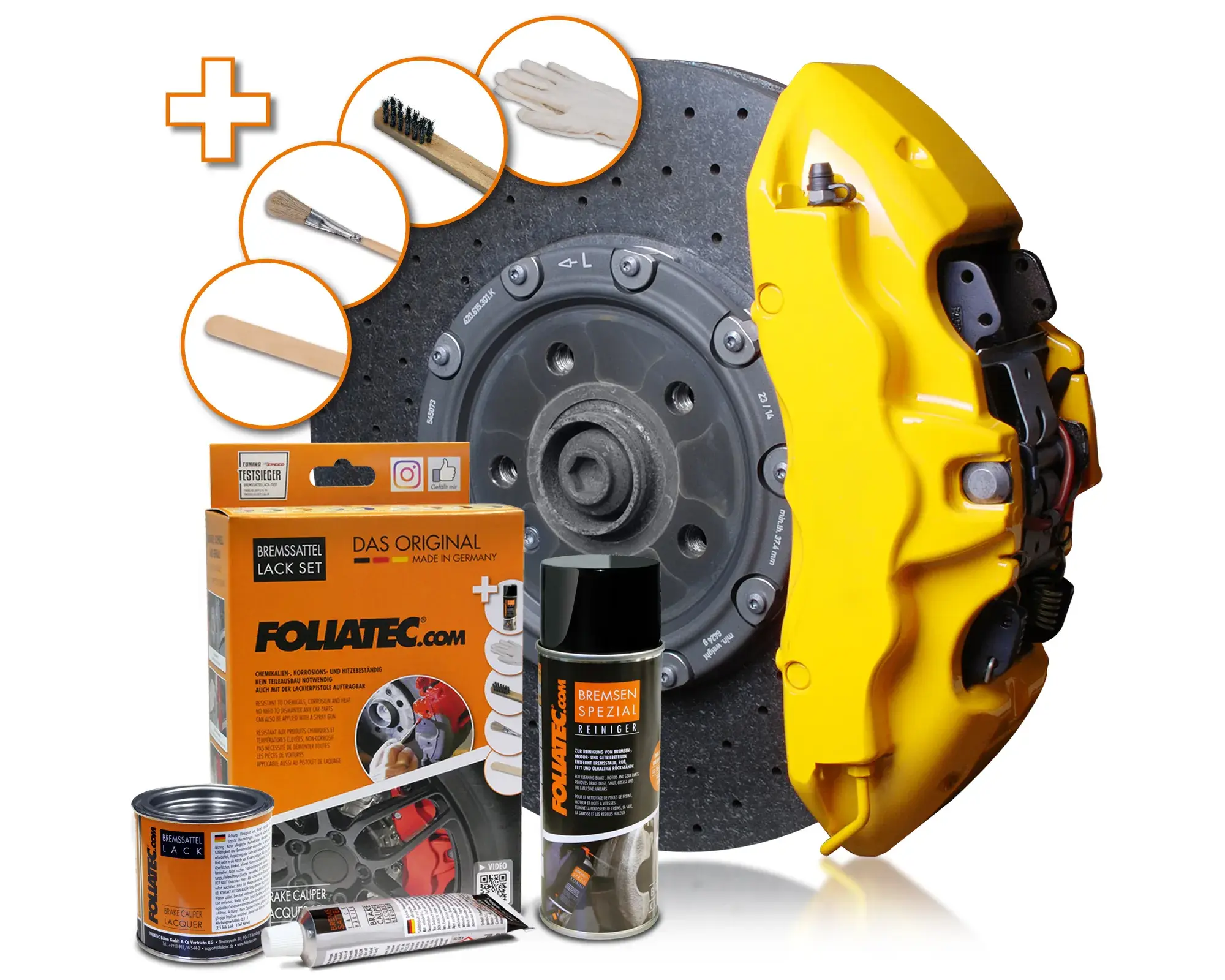 Foliatec Barva na brzdy, sada - Speed Yellow