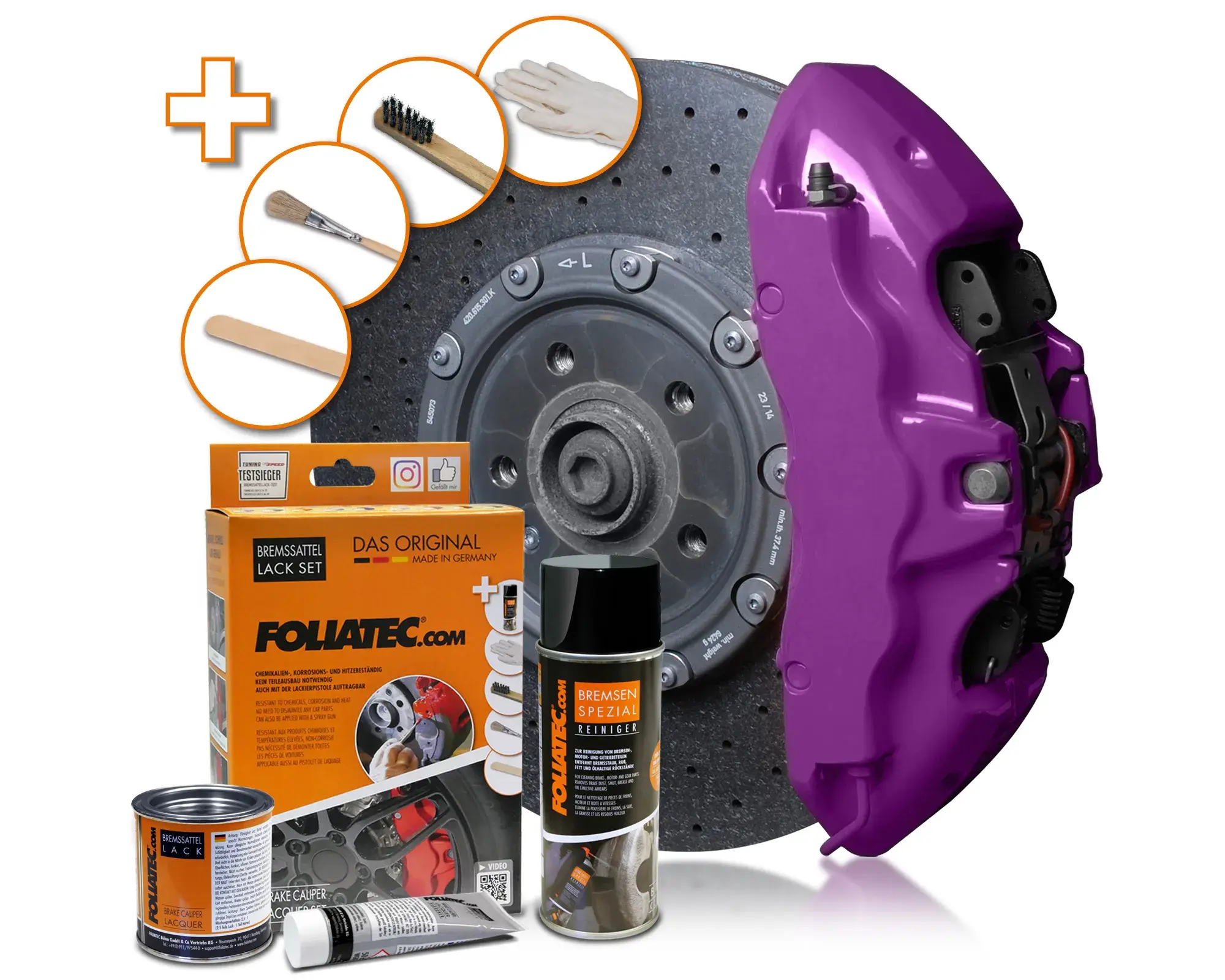 Foliatec Barva na brzdy, sada - Deep Violet